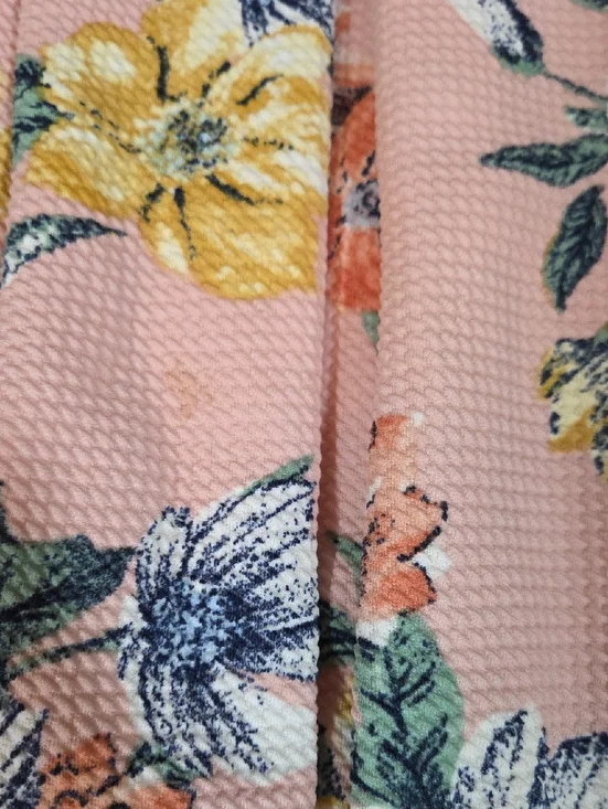 Haute Monde Pink Floral Pleated Skirt Size Large Womens - Picture 2 of 7